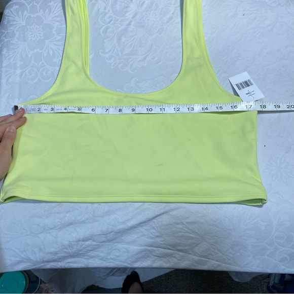 New With Tags Good American Key Lime Swim Bikini Top Tank Yellow 2XL (5) 2X Suit - Picture 8 of 13